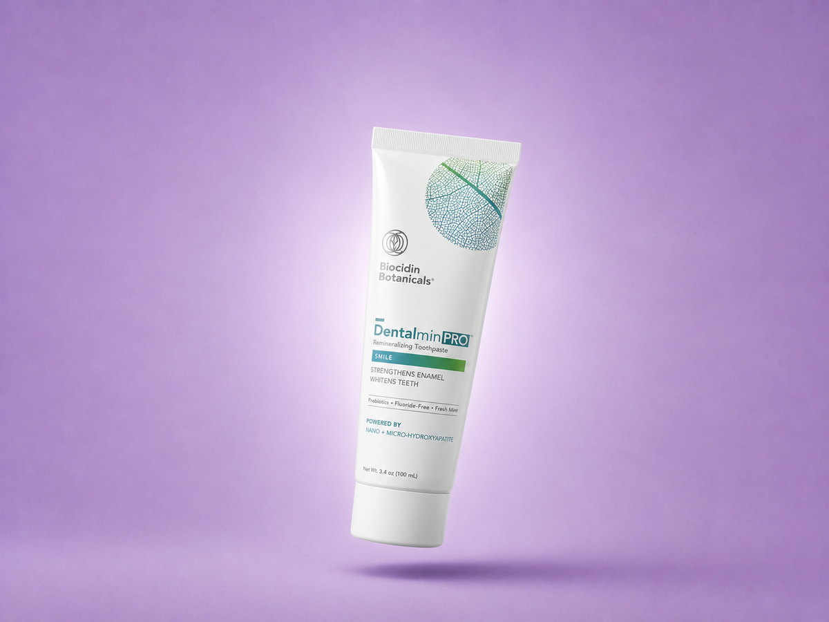 Biocidin Botanicals Dentalmin PRO Remineralizing Toothpaste tube