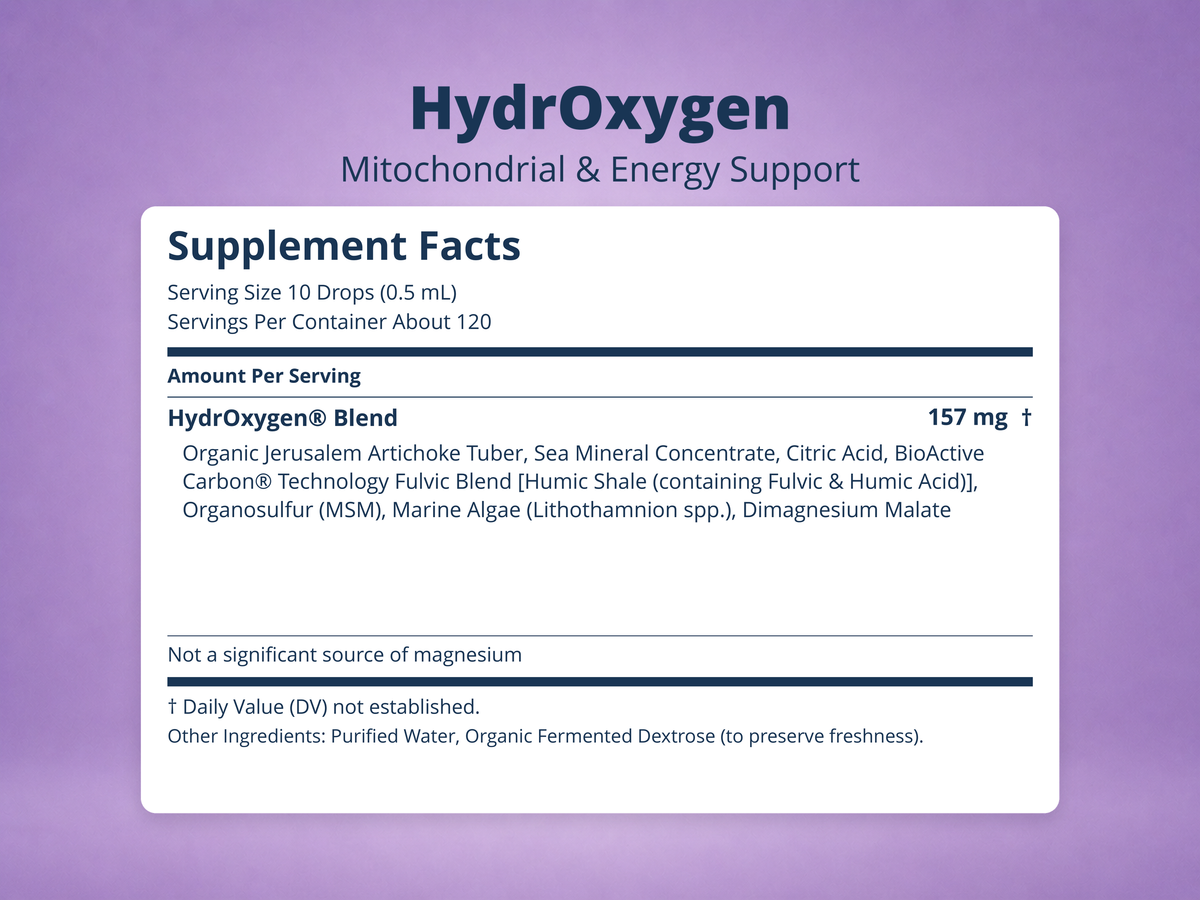 HydrOxygen® – Liquid Cellular Oxygen & Energy Support