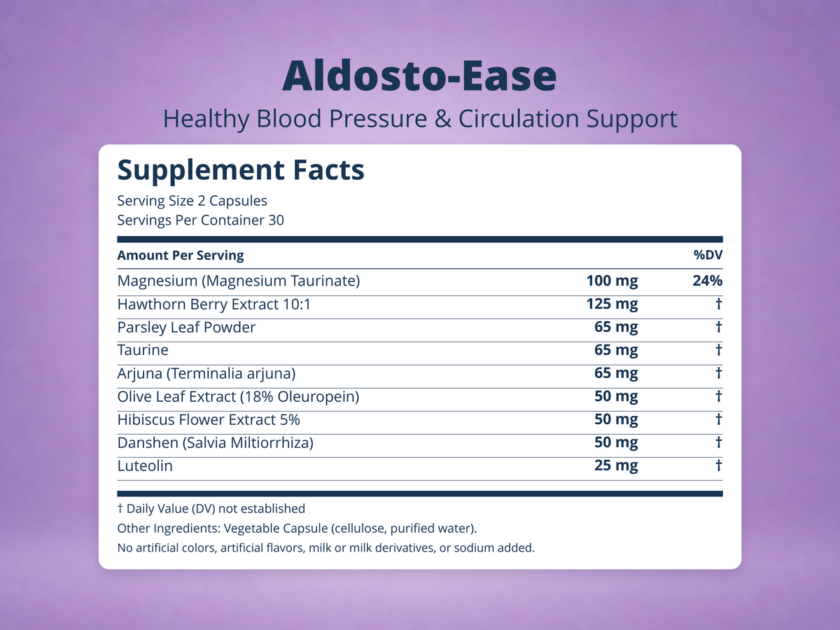 Aldosto-Ease Supplement Facts
