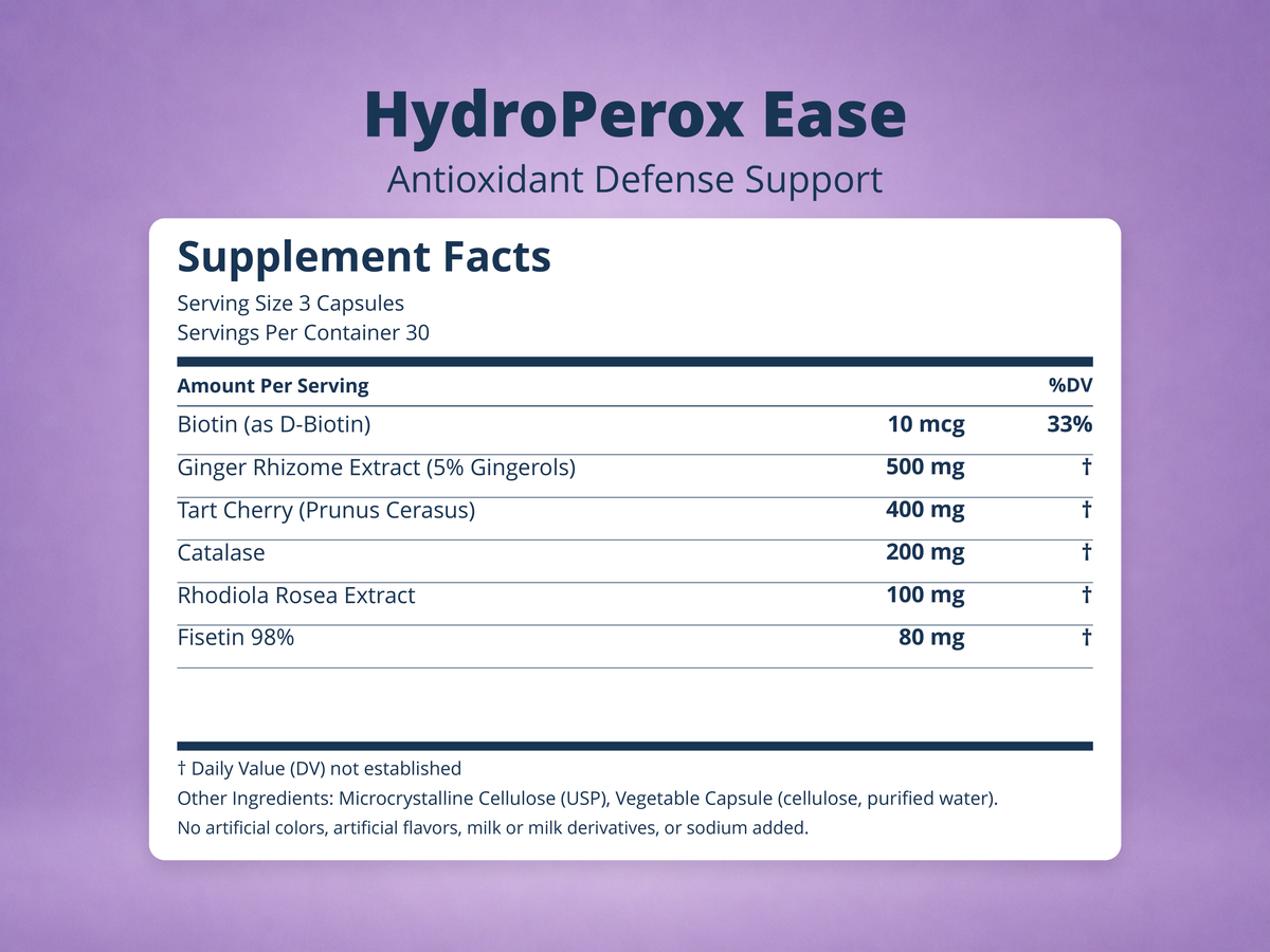 HydroPerox Ease Supplement Facts
