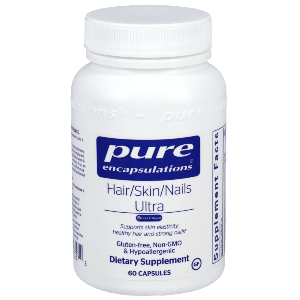 Pure Encapsulations Hair/Skin/Nails Ultra — collagen and biotin beauty supplement, 60 capsules