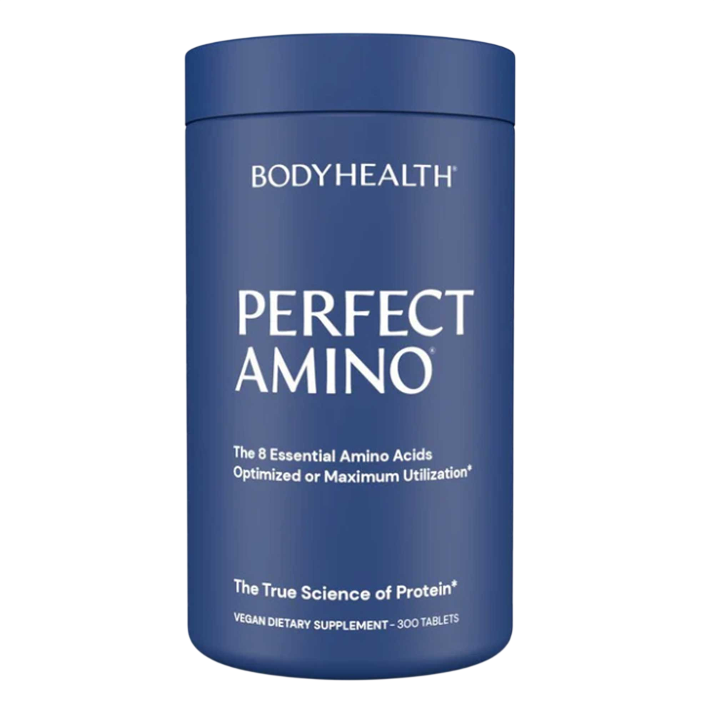 BodyHealth PerfectAmino tablets — all eight essential amino acids for muscle and recovery, 300 count