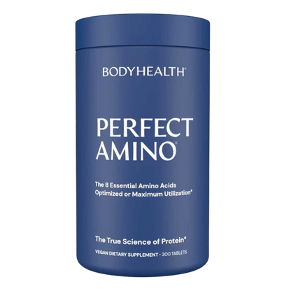 BodyHealth PerfectAmino tablets — all eight essential amino acids for muscle and recovery, 300 count