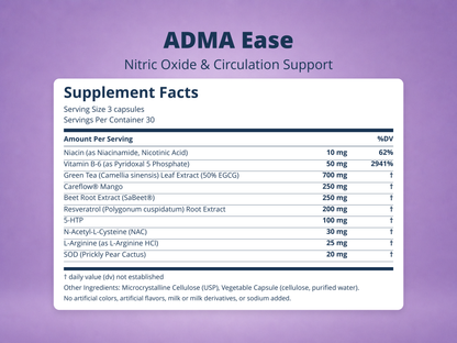 ADMA Ease Supplement Facts