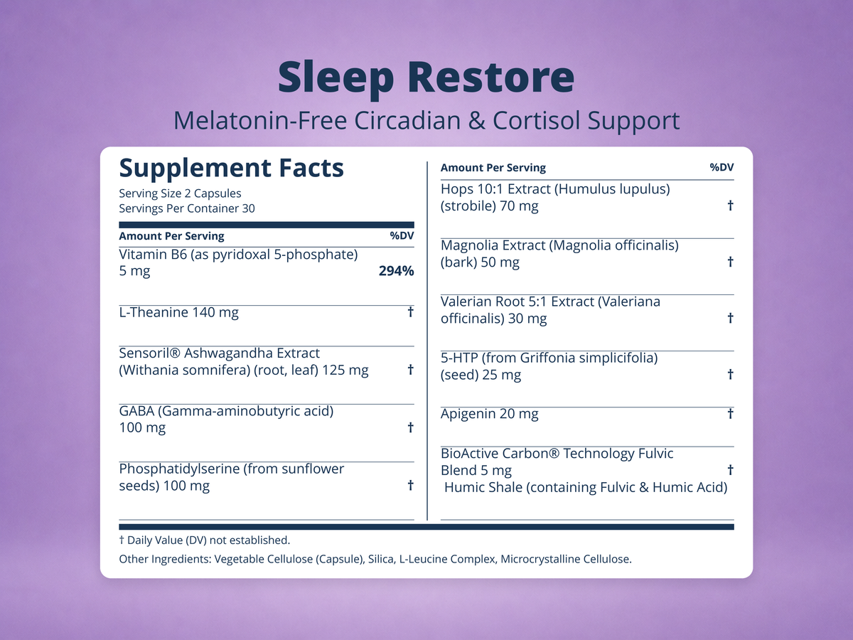 Sleep Restore Supplement Facts
