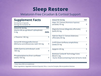 Sleep Restore Supplement Facts