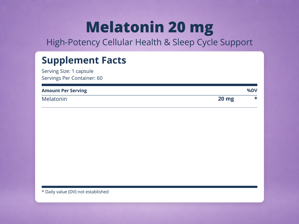 Melatonin 20 mg Supplement Facts
