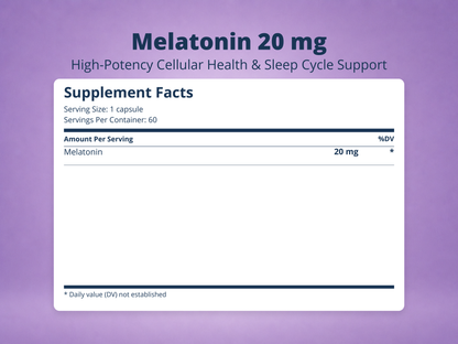 Melatonin 20 mg Supplement Facts