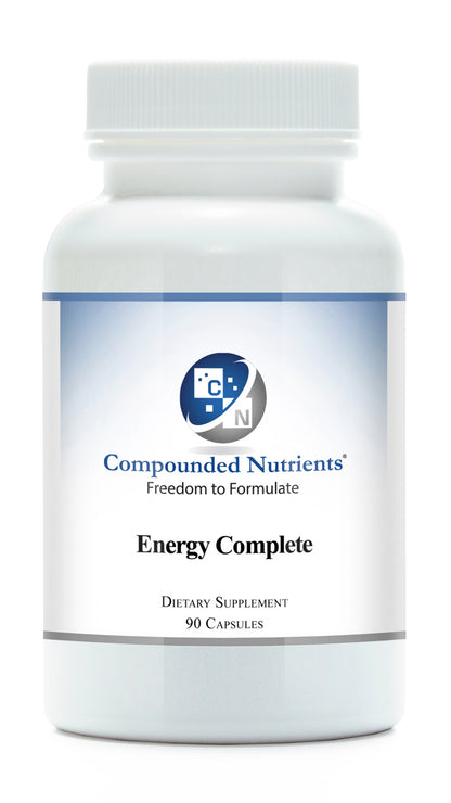 Energy Complete multivitamin for energy dietary supplement in a bottle with 90 capsules.