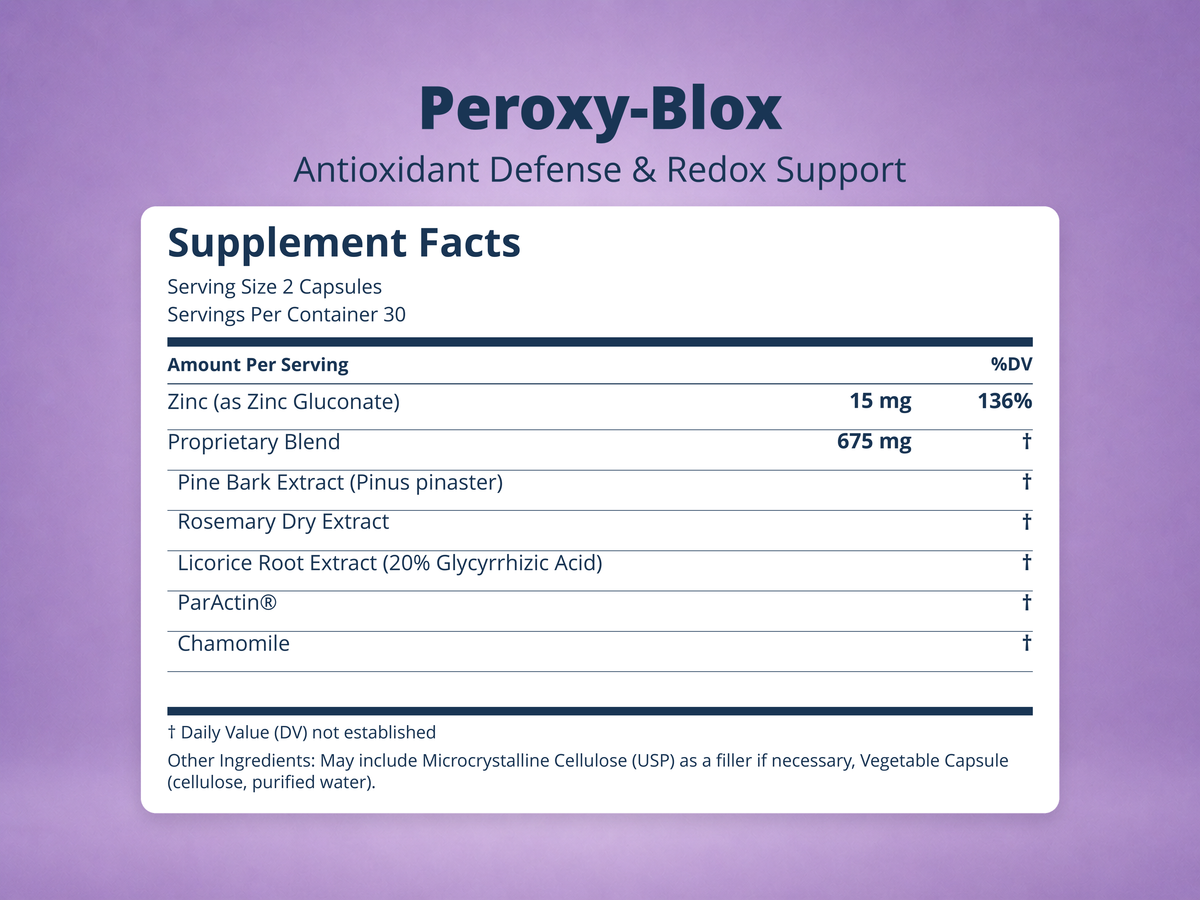 Peroxy-Blox Supplement Facts