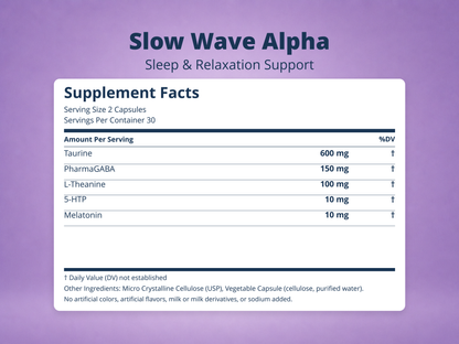 Slow Wave Alpha Supplement Facts
